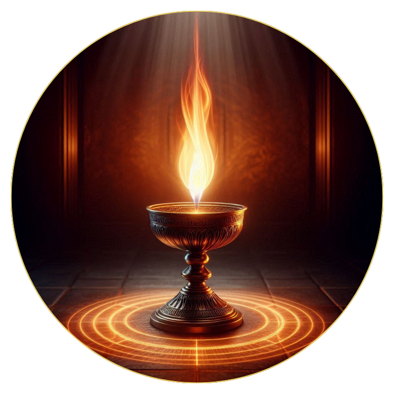 Sacred flame diya lamp